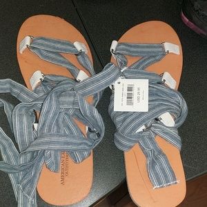 NWT American Eagle lace up sandals